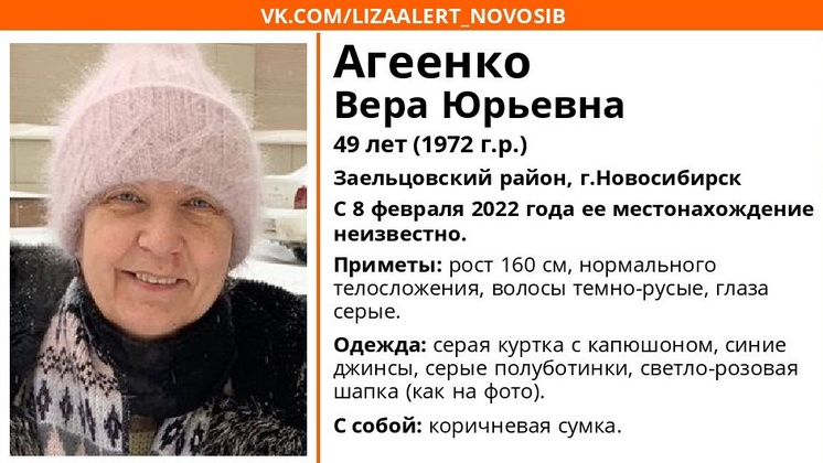 В Новосибирске без вести пропала 49-летняя женщина с коричневой сумкой