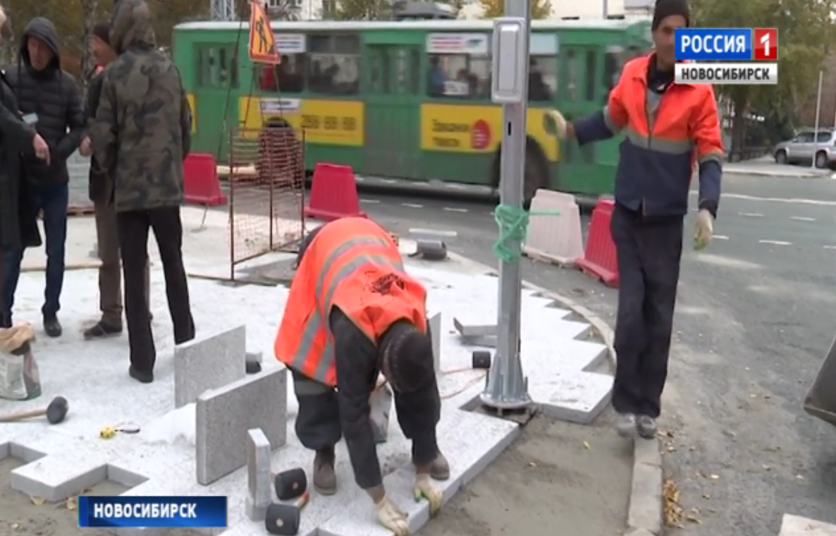 В Новосибирске завершают ремонт Красного проспекта