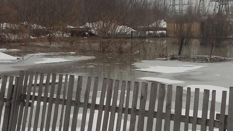 В Новосибирске затопило огороды из-за порыва трубы