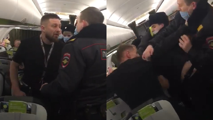 Пьяные новосибирцы устроили дебош на борту самолёта в Толмачёво