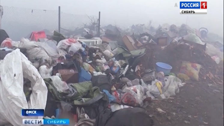Дым от загоревшегося мусорного полигона окутал Омск