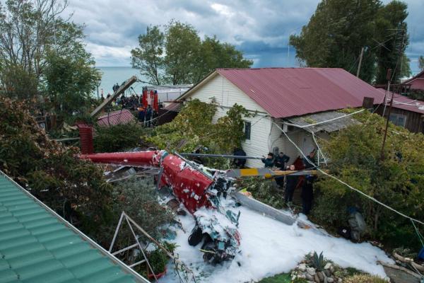Облет парка завершился падением