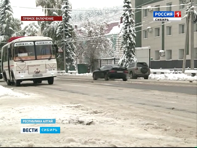 Горно-Алтайск накрыл сильнейший снегопад