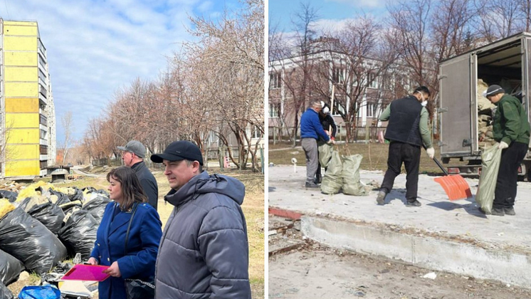 В Новосибирске убрали свалку в микрорайоне «Снегири»