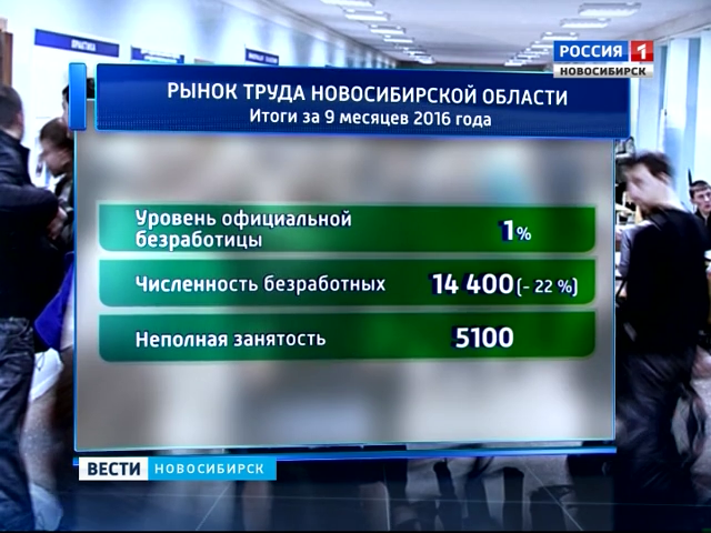 Уровень безработицы в Новосибирской области снизился почти на четверть