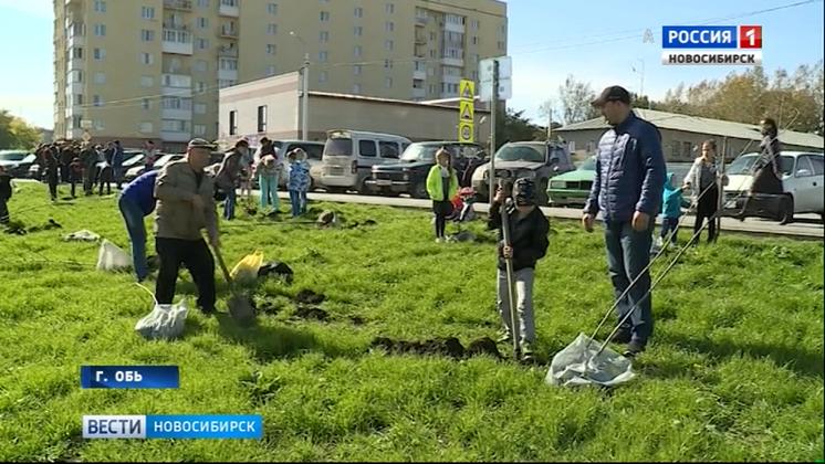 В Оби Совет отцов разбил аллею из лип и рябин вокруг новой школы