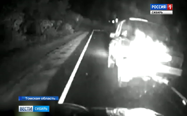 Оторвавшееся колесо помешало пьяному водителю уйти от полиции в Томске