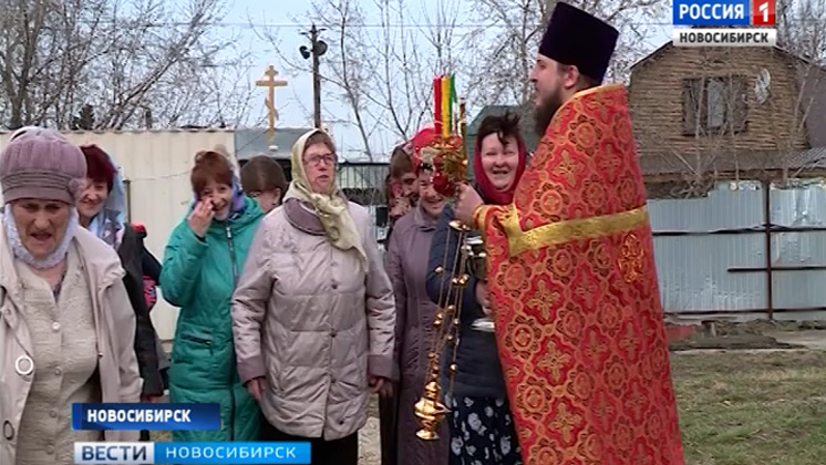 В новосибирском храме во имя Георгия Победоносца провели первое богослужение