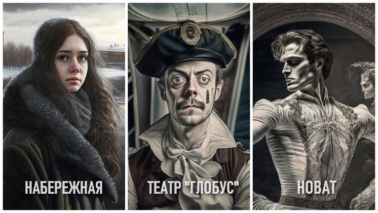 Нейросеть нарисовала знаковые достопримечательности Новосибирска в образе людей