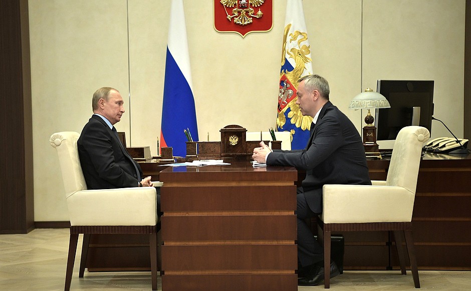 Андрей Травников в Москве  доложил Владимиру Путину о социально-экономической ситуации в области