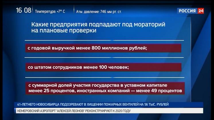 В Совете Федерации предложили отменить «надзорные каникулы» для малого бизнеса