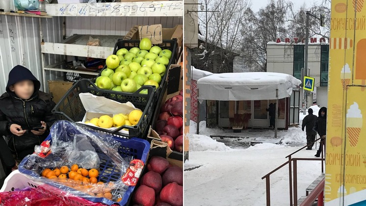 Новосибирец возмутился продажей в ларьке фруктов из мусорных контейнеров