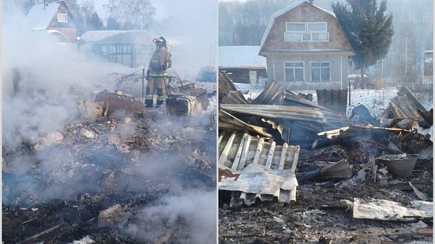В сгоревшем дотла доме в Новосибирской области нашли тело мужчины