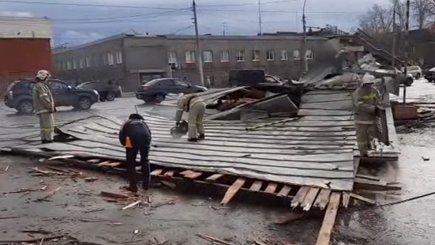 В Новосибирской области устраняют последствия сильного урагана