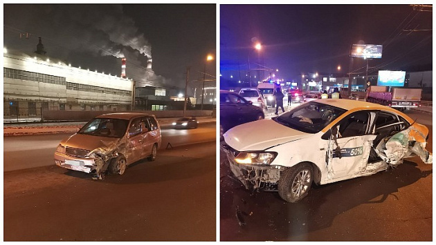 Четыре машины разбились на проезде Энергетиков в Новосибирске