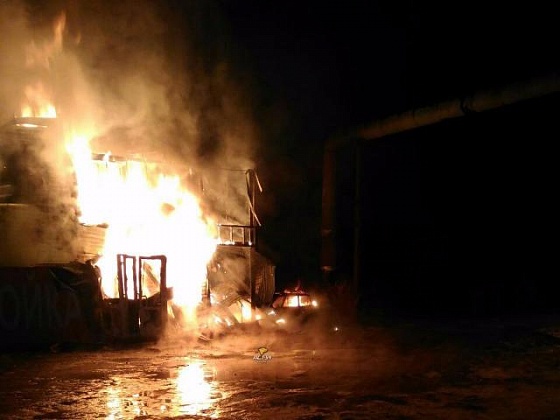 В Новосибирской области сгорел павильон страхования ОСАГО