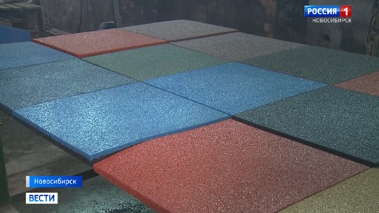 В новосибирской колонии наладили производство резиновых покрытий из старых шин