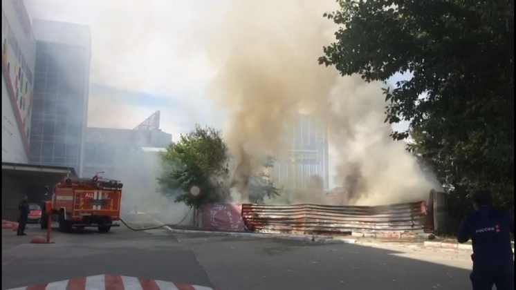 Пожар на площади Маркса в Новосибирске локализовали