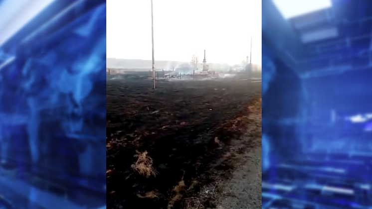 В деревне Новосибирской области ландшафтный пожар уничтожил четыре дома