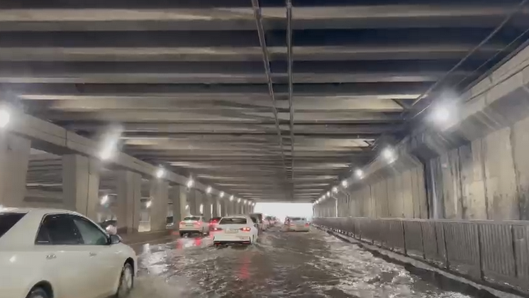 Из-за сильного ливня в Новосибирске затопило улицы