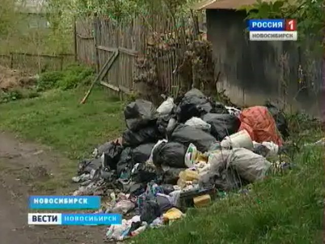 В Кировском районе Новосибирска не могут вывезти мусор, собранный на субботнике