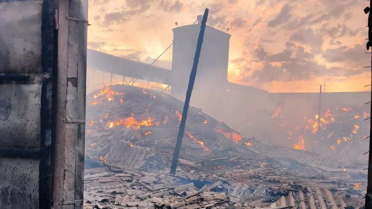В селе Баган Новосибирской области сгорел склад крупнейшего за Уралом элеватора