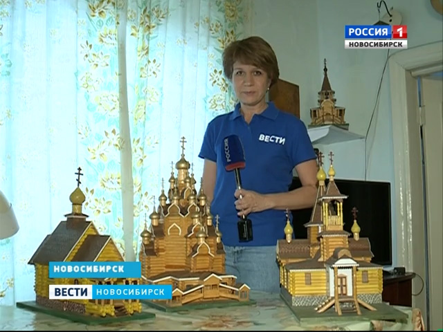 Новосибирец построил макет Преображенского собора у себя дома