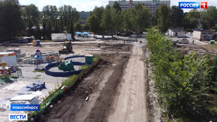 В Кировском районе Новосибирска продолжают реконструкцию Затулинского парка