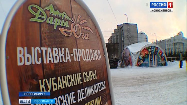 Дары юга к новогоднему столу: сельхозярмарку открыли в Новосибирске