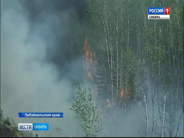 Площадь лесных пожаров в Забайкальском крае увеличилась в два раза