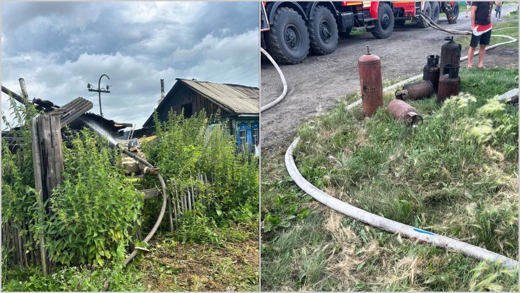Пожарные предотвратили взрыв семи газовых баллонов в Новосибирской области