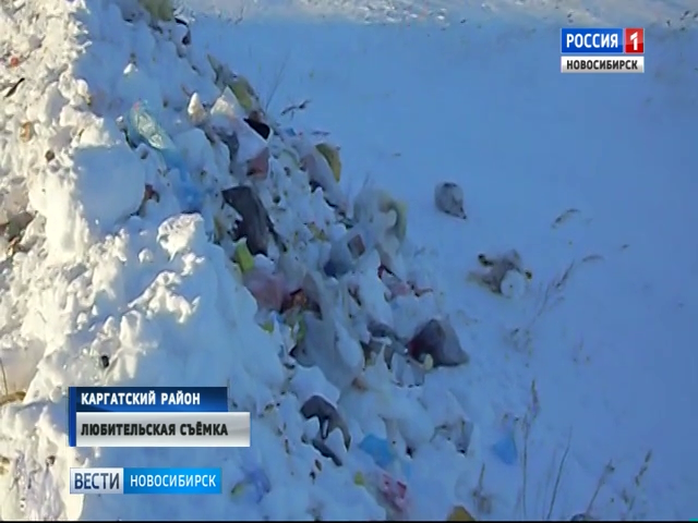 Военный городок под Новосибирском с осени утопает в мусоре 