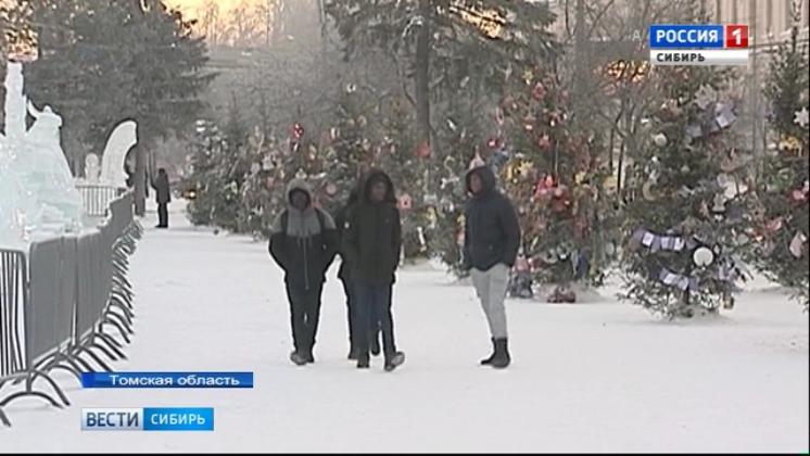 Десятки томских иностранных студентов впервые встретят Новый год со снегом 