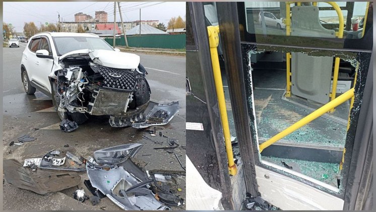 В Бердске машина врезалась в маршрутное такси с ехавшими на концерт женщинами