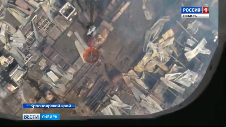 В Красноярском крае ликвидирован крупный пожар на лесоперерабатывающем комбинате
