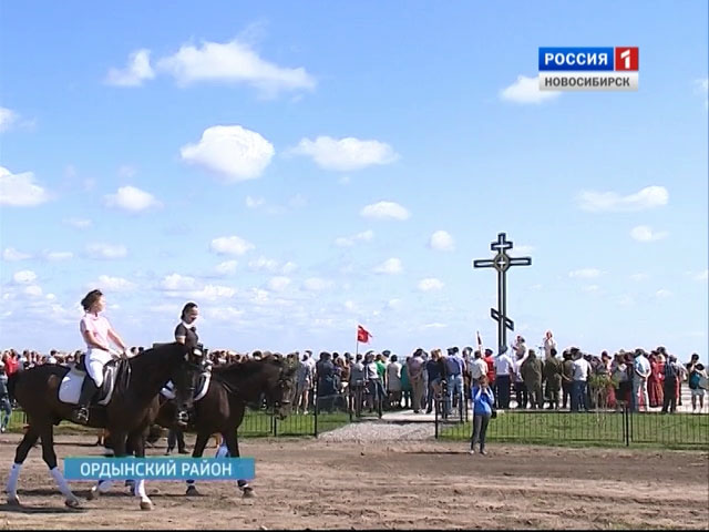В Ордынском районе установили крест, напоминающий о победе над войском хана Кучума
