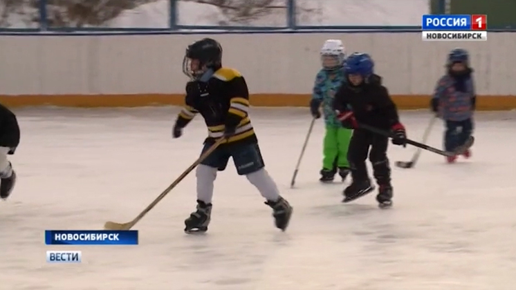 Сезон детского дворового хоккея открыли в Новосибирске