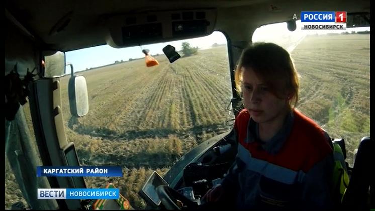 «Вести» познакомились с единственной в Новосибирской области девушкой-трактористом 