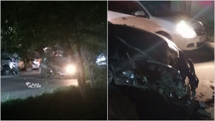 В Новосибирске водитель Chevrolet Cruze протаранил 11 машин на парковке во дворе