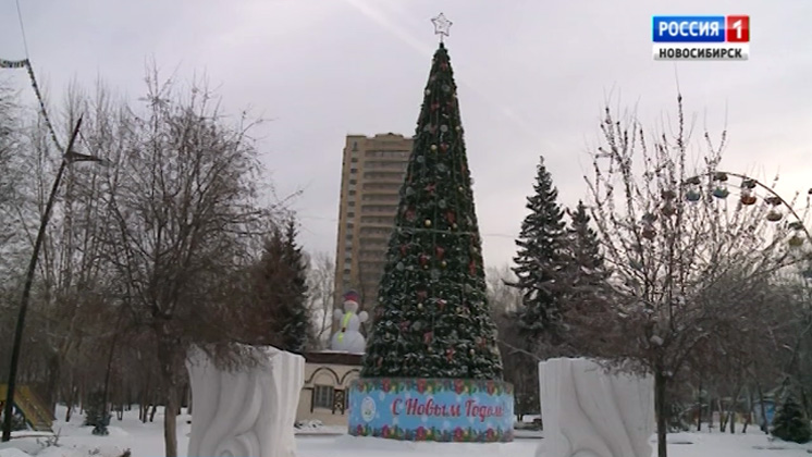 В Новосибирске начали готовить к Новому году главный парк левобережья