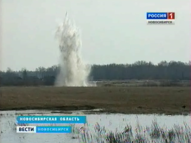 В Новосибирской области начали взрывать лед на водоемах