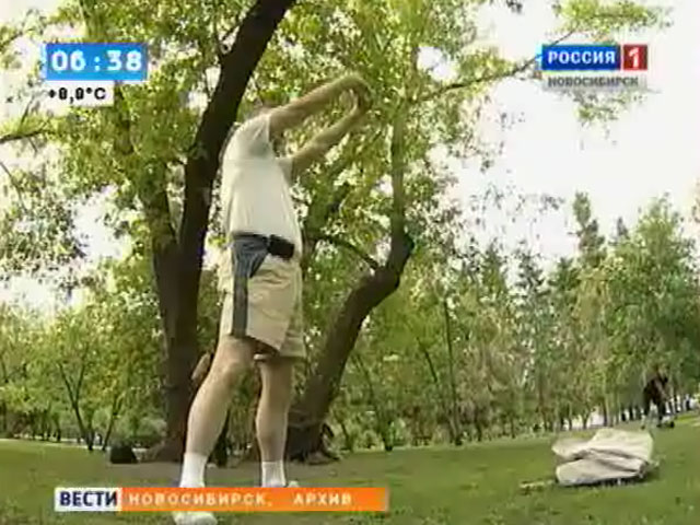 В Первомайском сквере начался сезон оздоровительной гимнастики