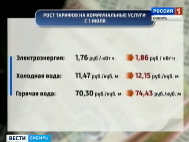 С 1 июля коммунальные услуги подорожали в среднем на 6%