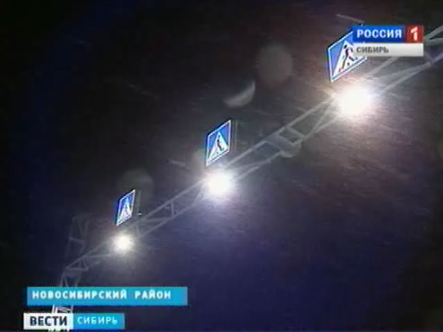 В Новосибирской области заработала первая подвесная пешеходная &quot;зебра&quot;