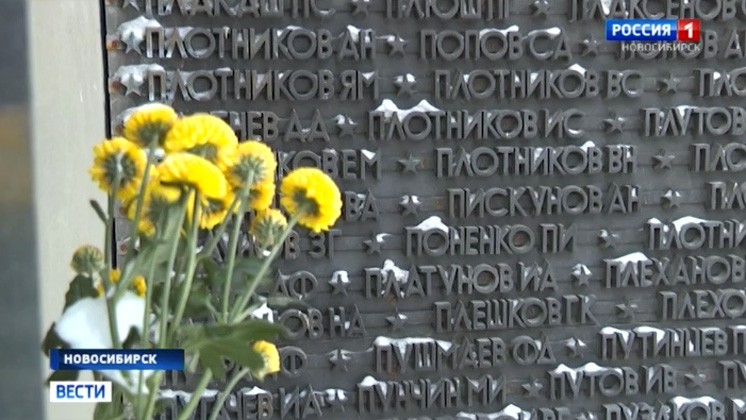 Новосибирцев попросили сообщить об ошибках в фамилиях фронтовиков на пилонах Монумента Славы