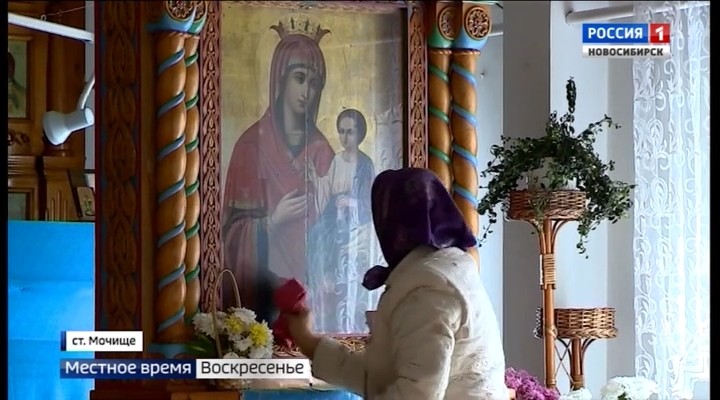 В храме в Новосибирской области показали Иверскую икону Пресвятой Богородицы