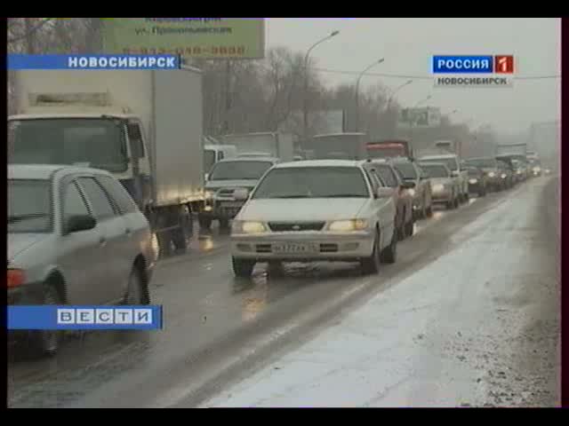 Транспортный коллапс на дорогах Новосибирска