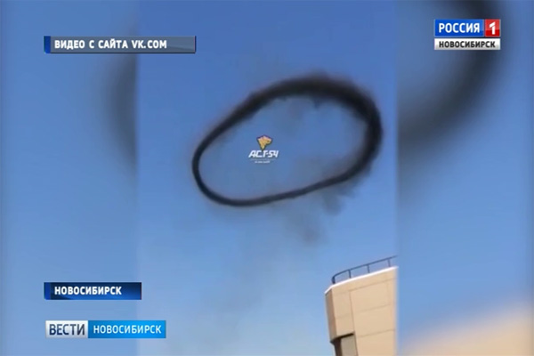 Причиной возникновения кольца в небе над Новосибирском стало дрифт-шоу