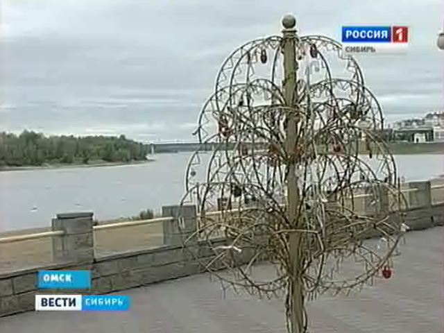 В Омске появилось необычное дерево для молодоженов
