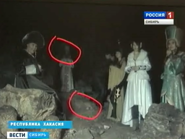 Призрак попал в объектив камеры в Бородинской пещере Хакасии